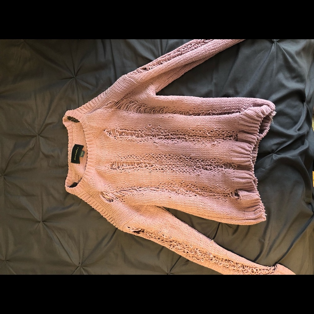 distressed sweater